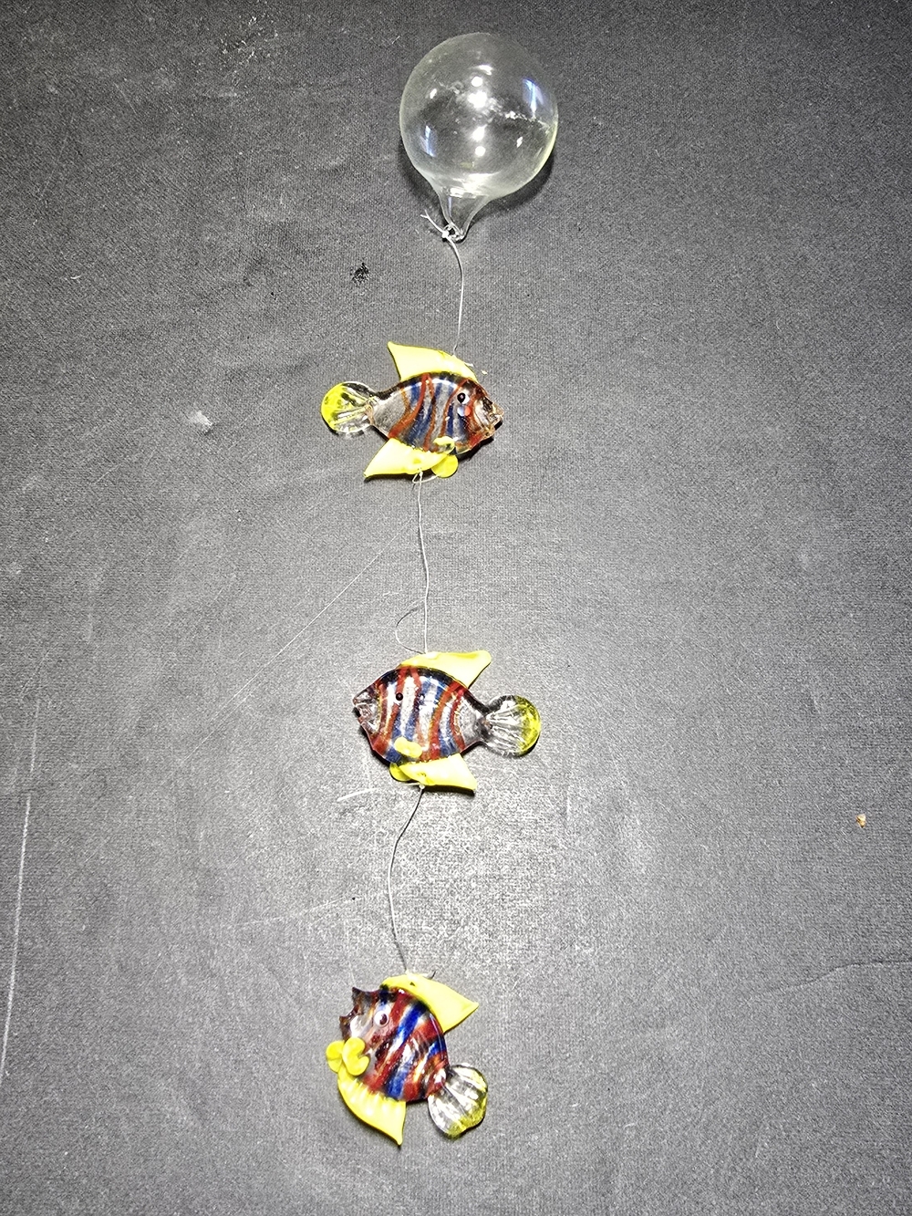 Lot of 4 LS Arts Blown Glass Floating Fish Bubble Tropical Tank Aquarium Decor - Picture 3 of 10